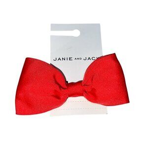Janie & Jack Red Cloth Bow Baby Beret One Size Baby Girl